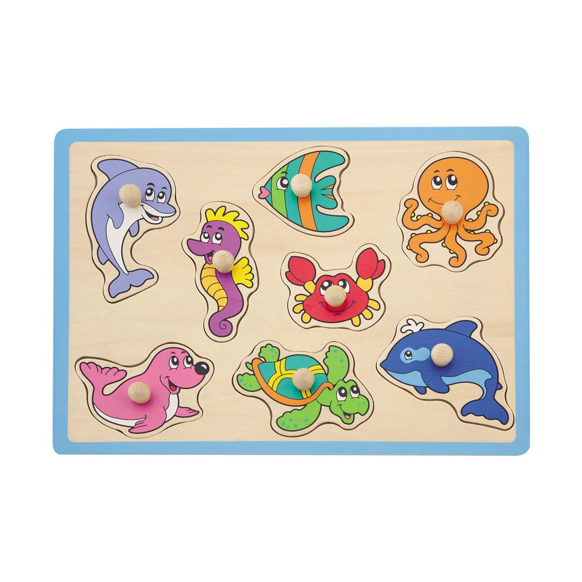 Puzzle din lemn Joueco - Animale acvatice