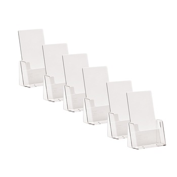 Suport prezentare pliante, brosuri, cataloage - pentru birou, format print 100X210mm, 6 buc/SET Suport prezentare pliante, brosuri, cataloage - pentru birou, format print 100X210mm, 6 buc/SET
