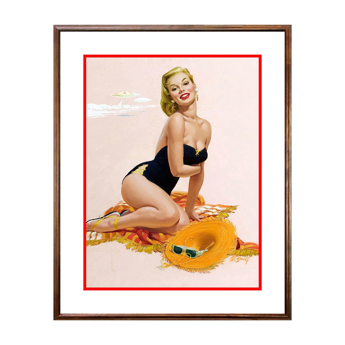 Tablou Poster, Vintage Pin-Up - VP-012, 40 x 50 cm