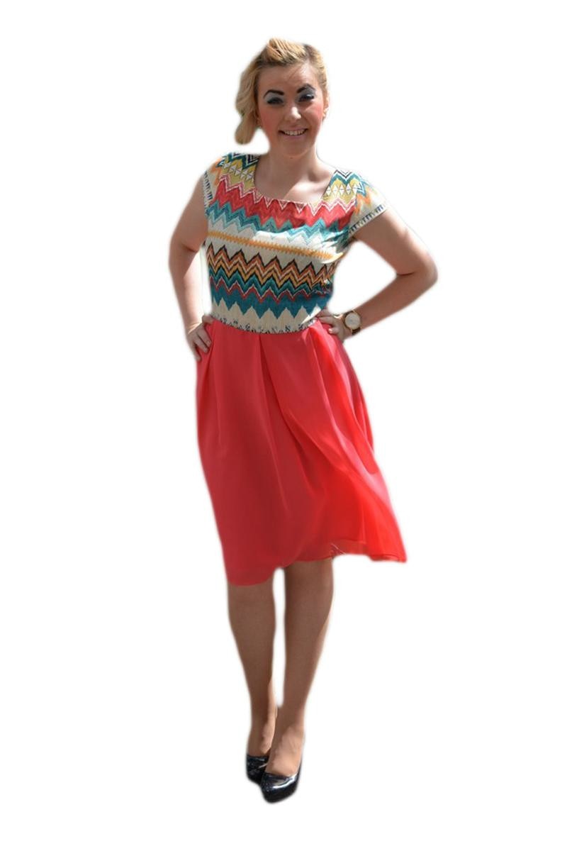 Rochie rafinata de vara, model casual-elegant, D&J Exclusive, Multicolor
