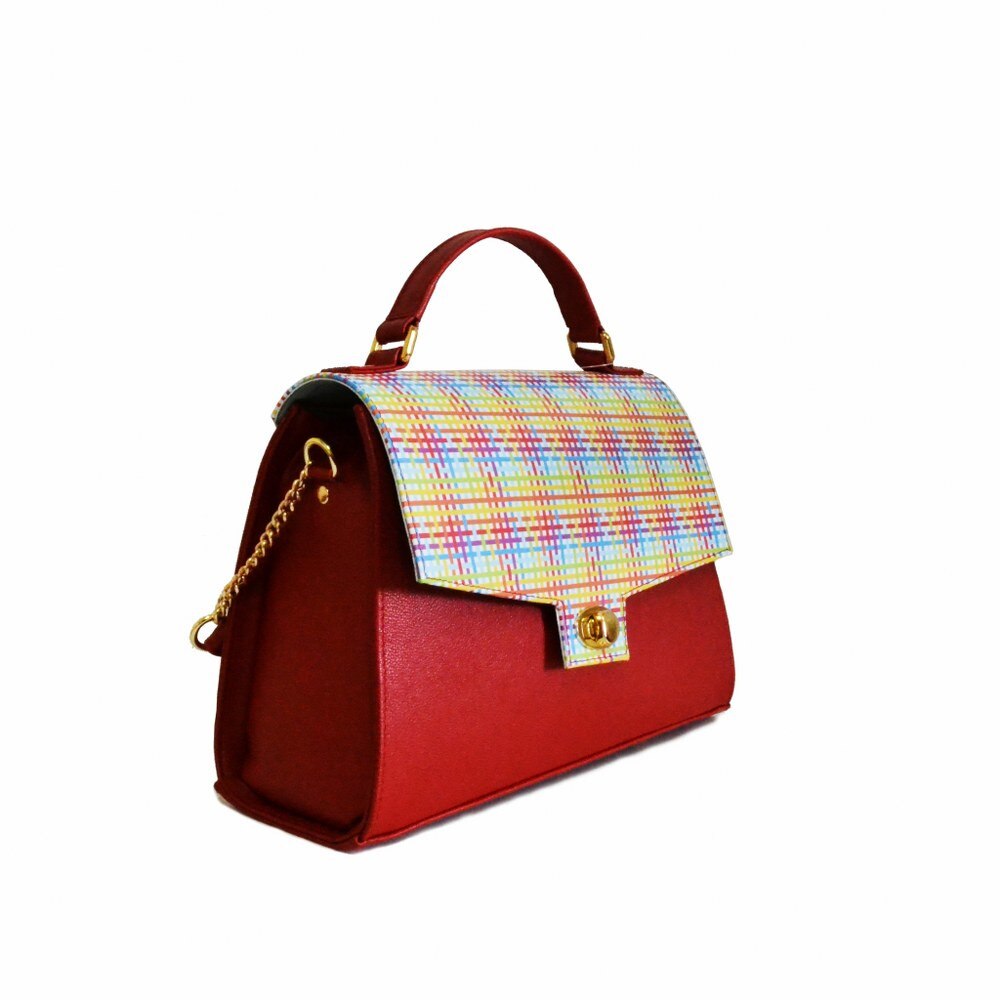 Geanta dama,Zea,piele naturala,rosie