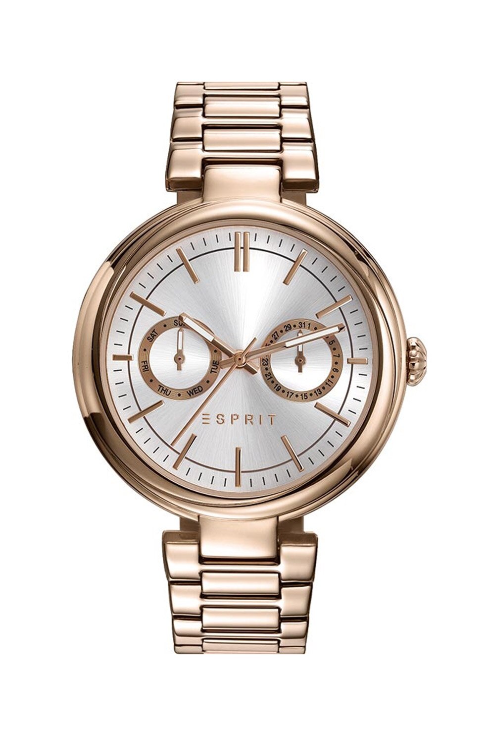 Esprit, Ceas din otel inoxidabil cu functii multiple, Auriu rose