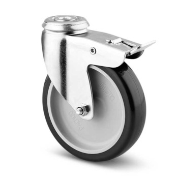 Roata pivotanta , Bandaj de poliuretan Diametrul 75mm, Gaura pentru surub Roata pivotanta , Bandaj de poliuretan Diametrul 75mm, Gaura pentru surub