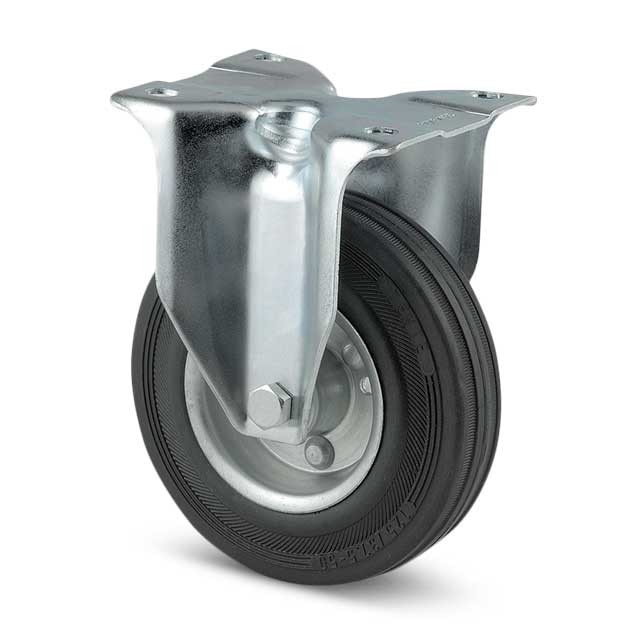 Roata fixa din cauciuc , Diametru 100mm