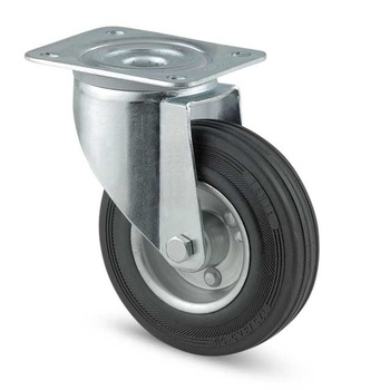 Roata pivotanta din cauciuc , Diametru 160mm Roata pivotanta din cauciuc , Diametru 160mm