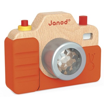 Camera foto din lemn cu sunet si lumini JANOD Camera foto din lemn cu sunet si lumini JANOD