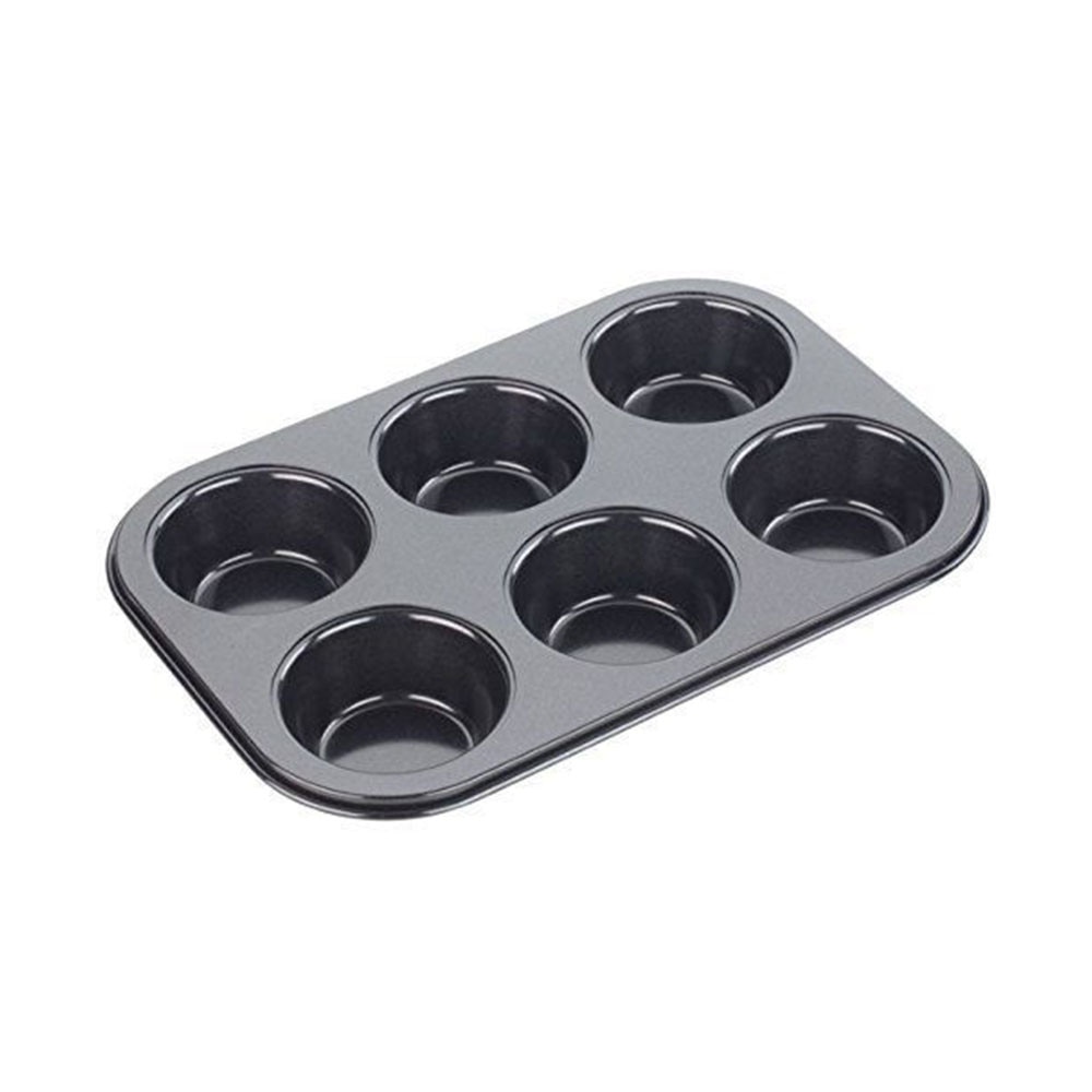 Tava pentru 6 mini tarte, 26,9x18,5x3,4 cm, negru