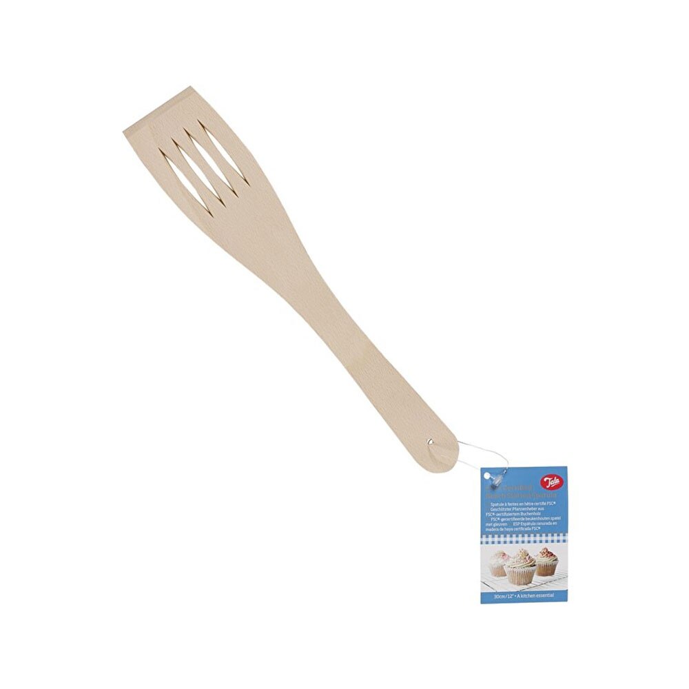 Spatula din lemn, Beech Slotted Tala, 30 cm, fag