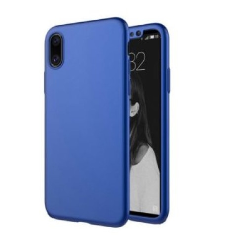 Capac de protectie Full cover 360° pentru Apple Iphone X, albastru