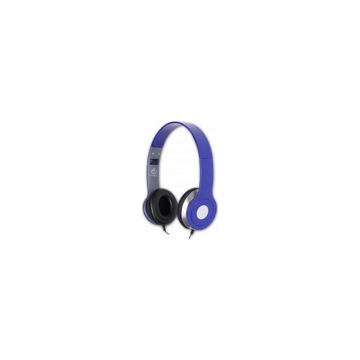 Casti audio stereo cu microfon Rebeltec City Blue, pliabile