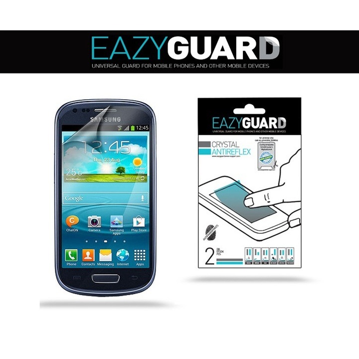 Kijelzővédő fólia, Samsung Galaxy S3 Mini i8190, Eazy Guard, Clear Prémium / Matt, ujjlenyomatmentes, 2 db / csomag