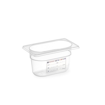 Tava Gastronorm GN 1/9, 176x108x(H)100 mm, 1 litru, cu marcaj HACCP, polipropilena, Hendi Tava Gastronorm GN 1/9, 176x108x(H)100 mm, 1 litru, cu marcaj HACCP, polipropilena, Hendi