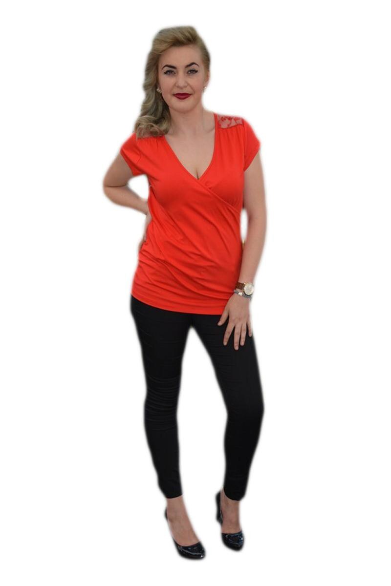 Ricou casual cu dantela fina in spate, D&J Exclusive, Rosie