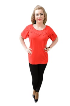 Tricou deosebit, cu fundita, D&J Exclusive, Rosu Tricou deosebit, cu fundita, D&J Exclusive, Rosu