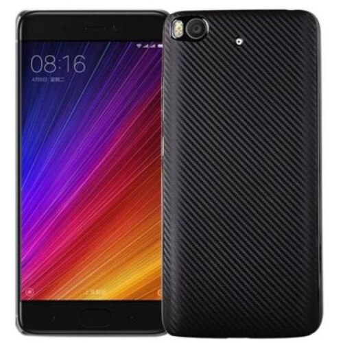 Capac de protectie pentru Xiaomi MI5 S, TPU cu aspect carbon, negru