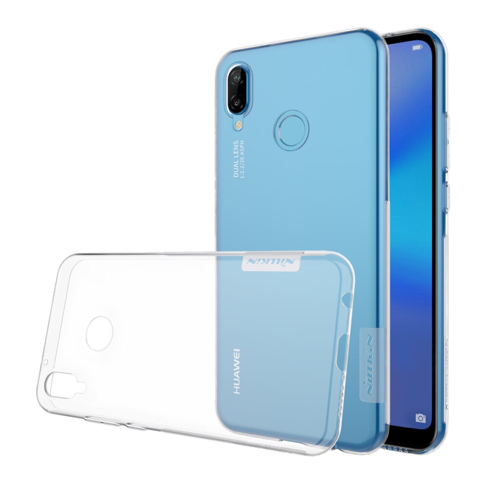 Husa de protectie spate, silicon transparent, Nillkin, pentru Huawei P20 Lite, Alb