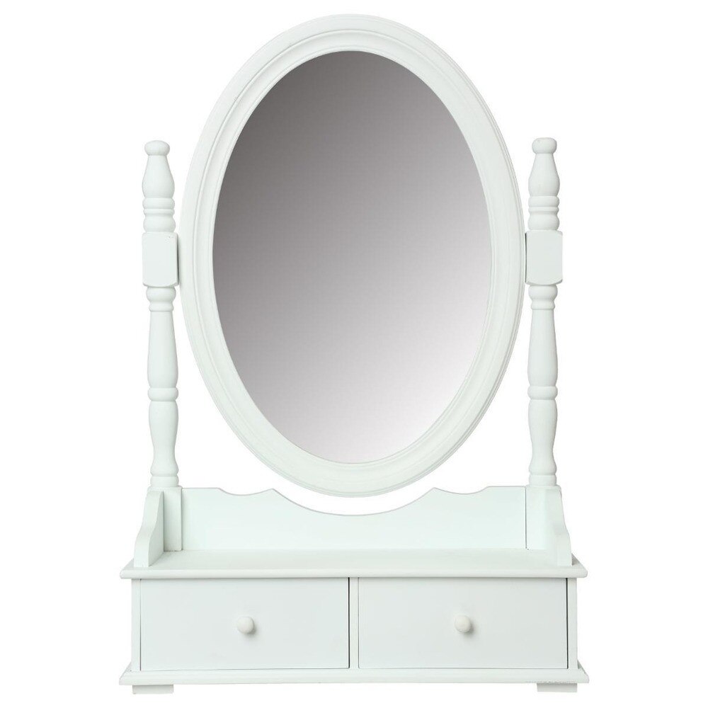 Caseta pentru bijuterii Atmosphera Createur d'interieur cu oglinda, Alb