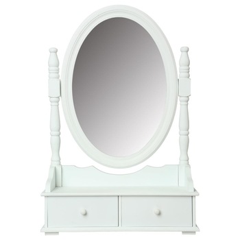 Caseta pentru bijuterii Atmosphera Createur d'interieur cu oglinda, Alb Caseta pentru bijuterii Atmosphera Createur d'interieur cu oglinda, Alb