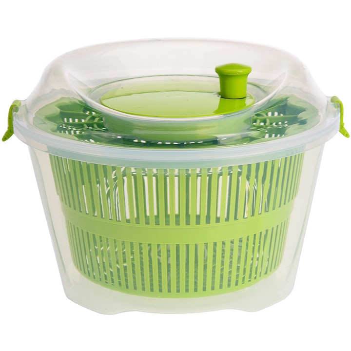 Aparat uscare salata Excellent Verde, 25x16 cm