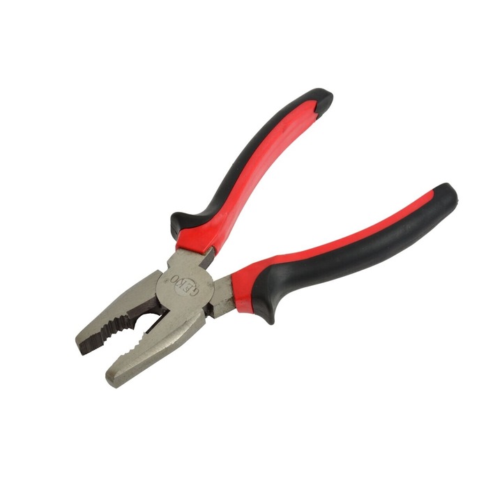 Клещи Geko, 180мм, Черен / Червен