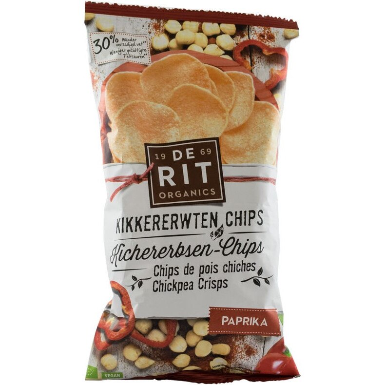 Chipsuri bio din naut cu paprika - De RIT, 75g