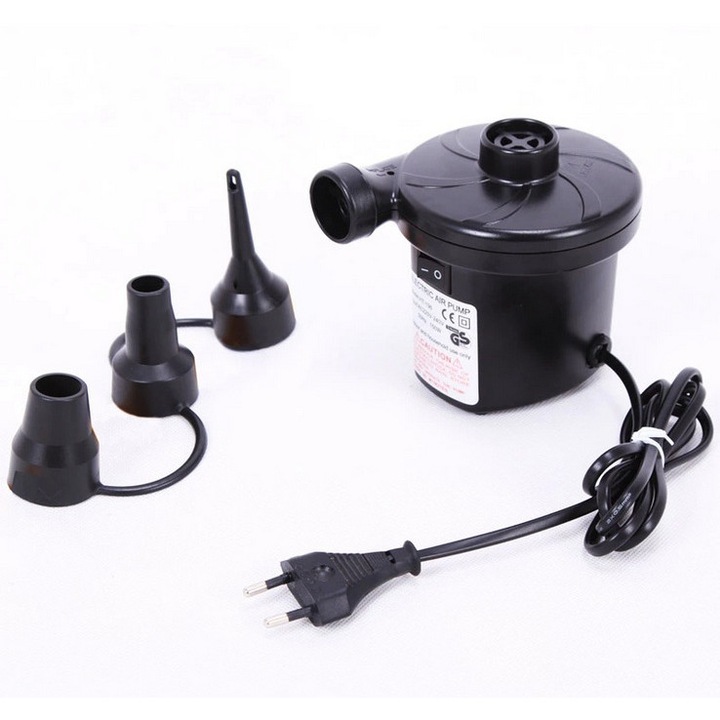 Pompa electrica de umflat si desumflat saltele cu adaptor pentru priza sau auto, 12V 230V