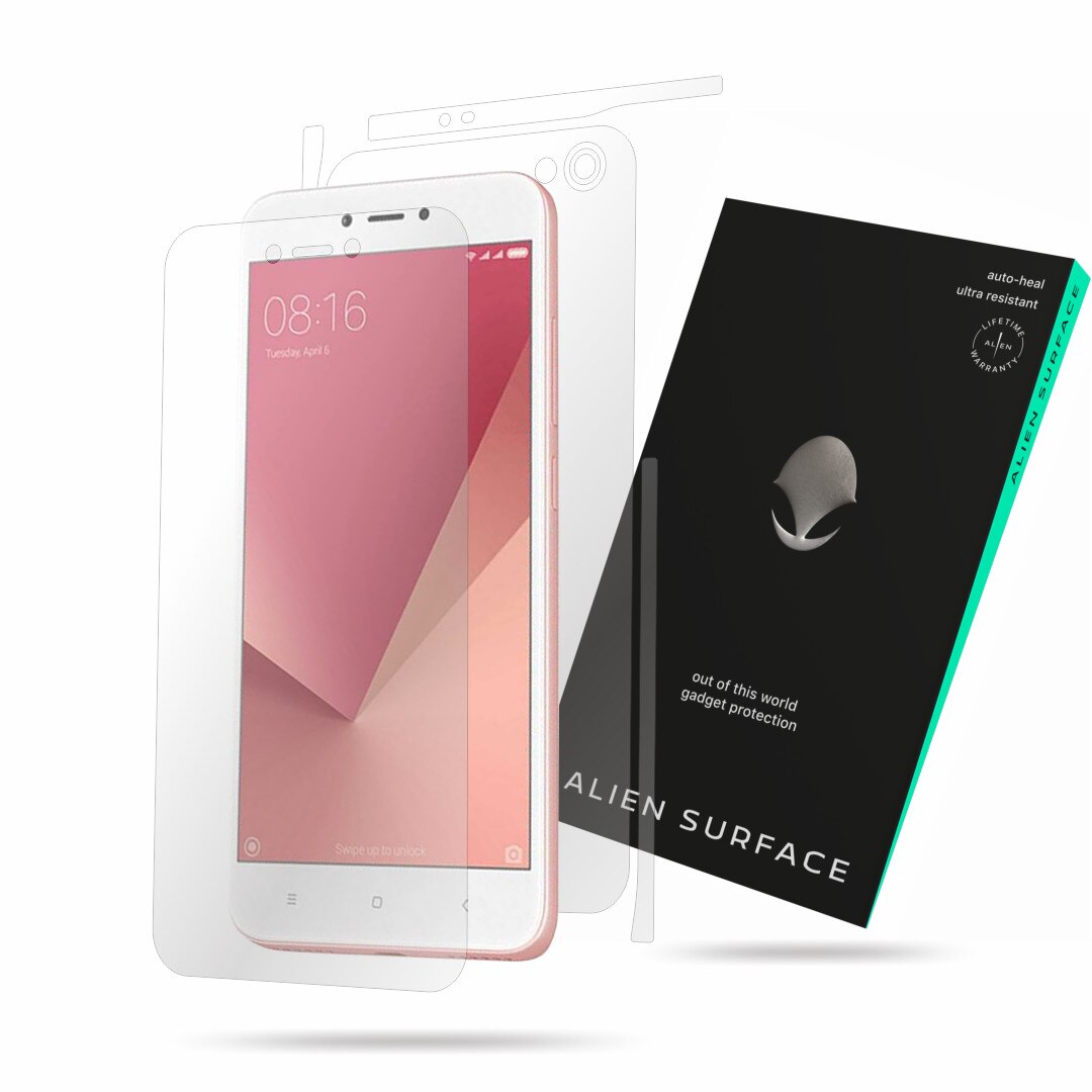 Folie Alien Surface, Xiaomi Redmi Note 5A Prime Standard Ed., protectie ecran, spate, laterale