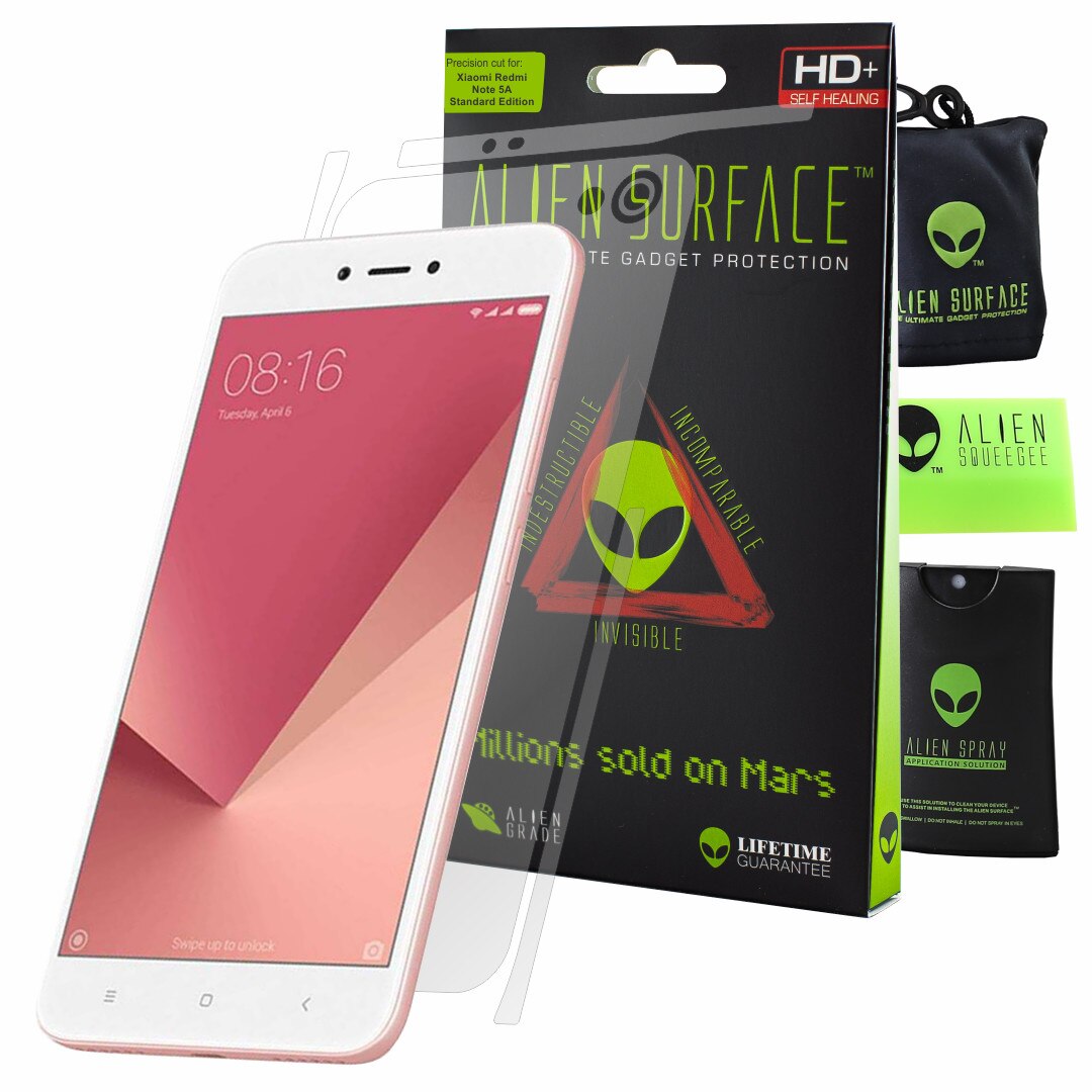 Folie Alien Surface HD, Xiaomi Redmi Y1 Standard Ed., protectie spate, laterale + Alien Fiber cadou