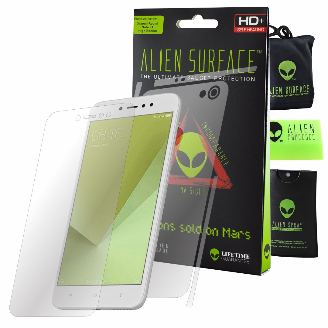 Folie Alien Surface HD, Xiaomi Redmi Y1 High Ed., protectie ecran, spate, laterale + Alien Fiber Cadou