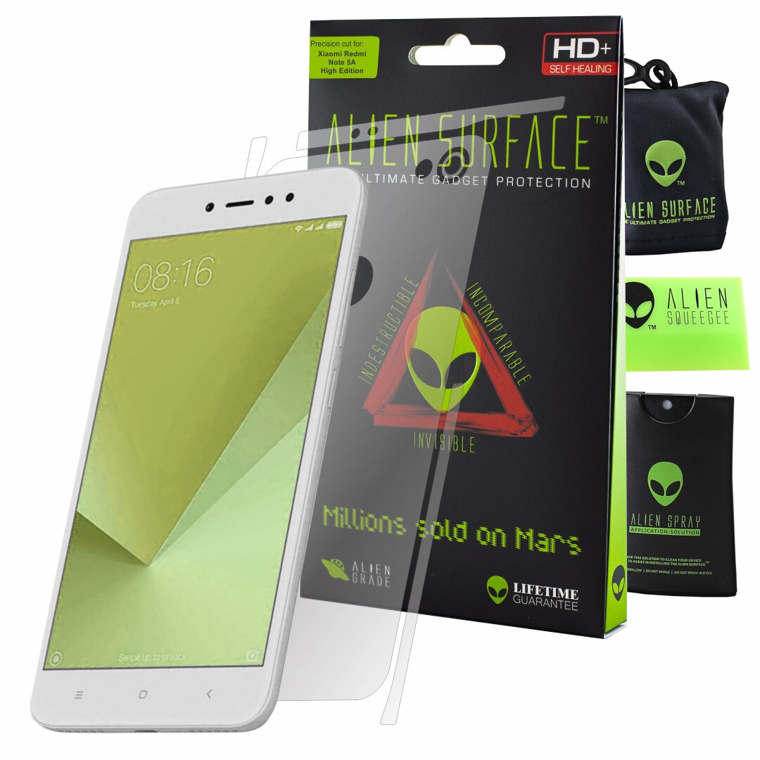 Folie Alien Surface HD, Xiaomi Redmi Y1 High Ed., protectie spate, laterale + Alien Fiber cadou