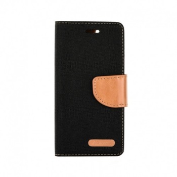 Husa Huawei Y6 2, Canvas Book, Negru Husa Huawei Y6 2, Canvas Book, Negru