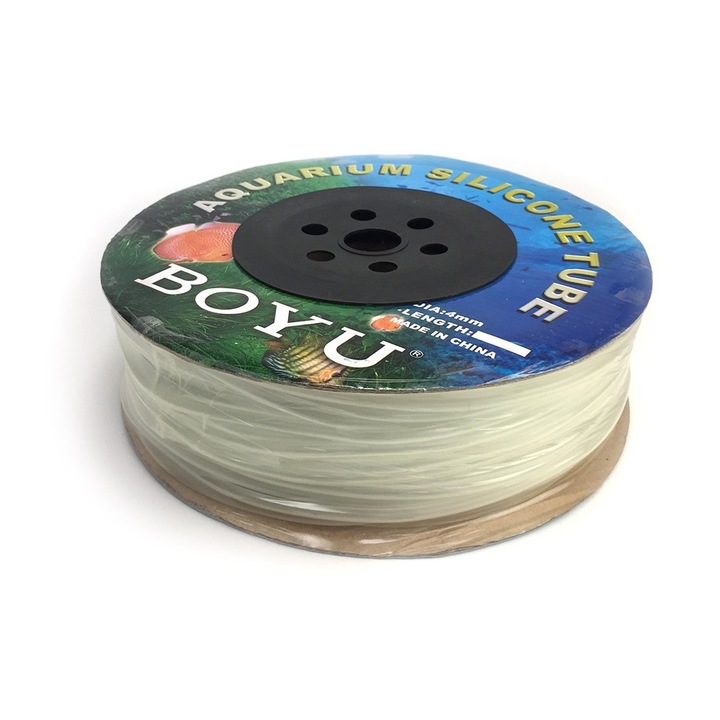 Furtun aer siliconic pentru acvariu rola 50 metri