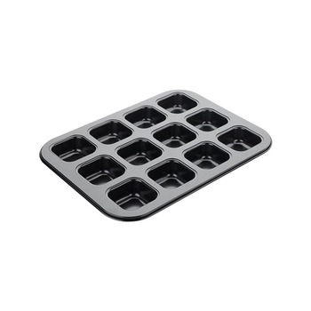 Tava pentru 12 mini prajituri, 35x27x3 cm, negru Tava pentru 12 mini prajituri, 35x27x3 cm, negru