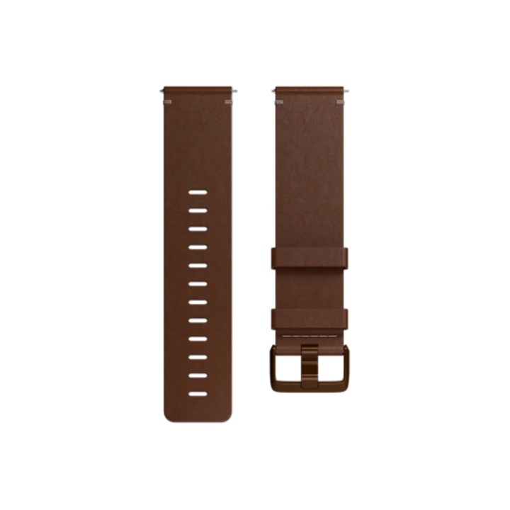 Curea ceas smartwatch Fitbit Versa, Accessory Leather Band, Small, Cognac