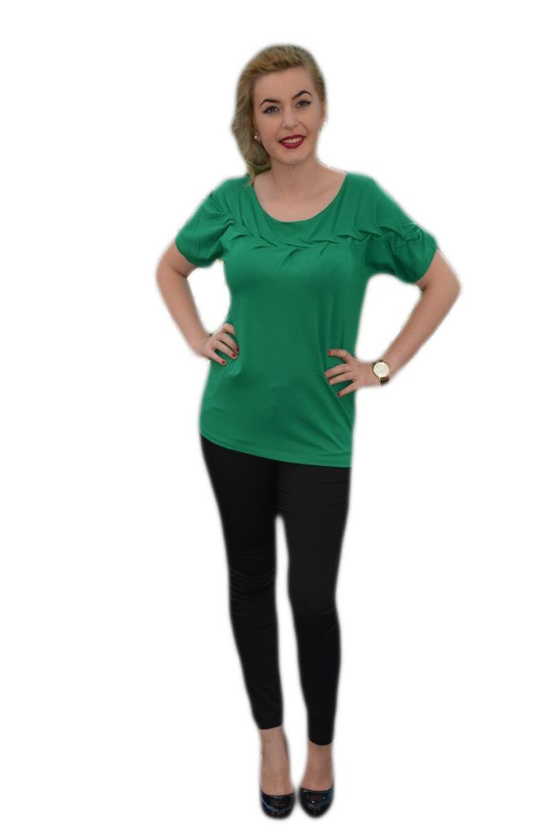 Tricou deosebit, cu fundita, D&J Exclusive, Verde