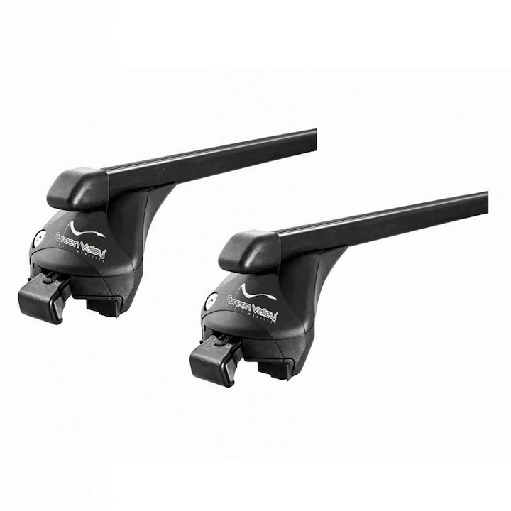 Sistem Bare transversale Green Valley Quick CC otel pentru OPEL Mokka, 5 usi SUV, model 2013-2020, Sistem cu prindere pe bare longitudinale integrate