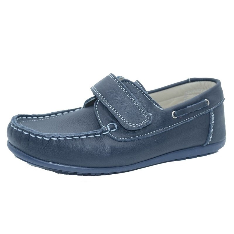 Mocasini ortopedici din piele, pentru baieti, Ponki, Bleumarin