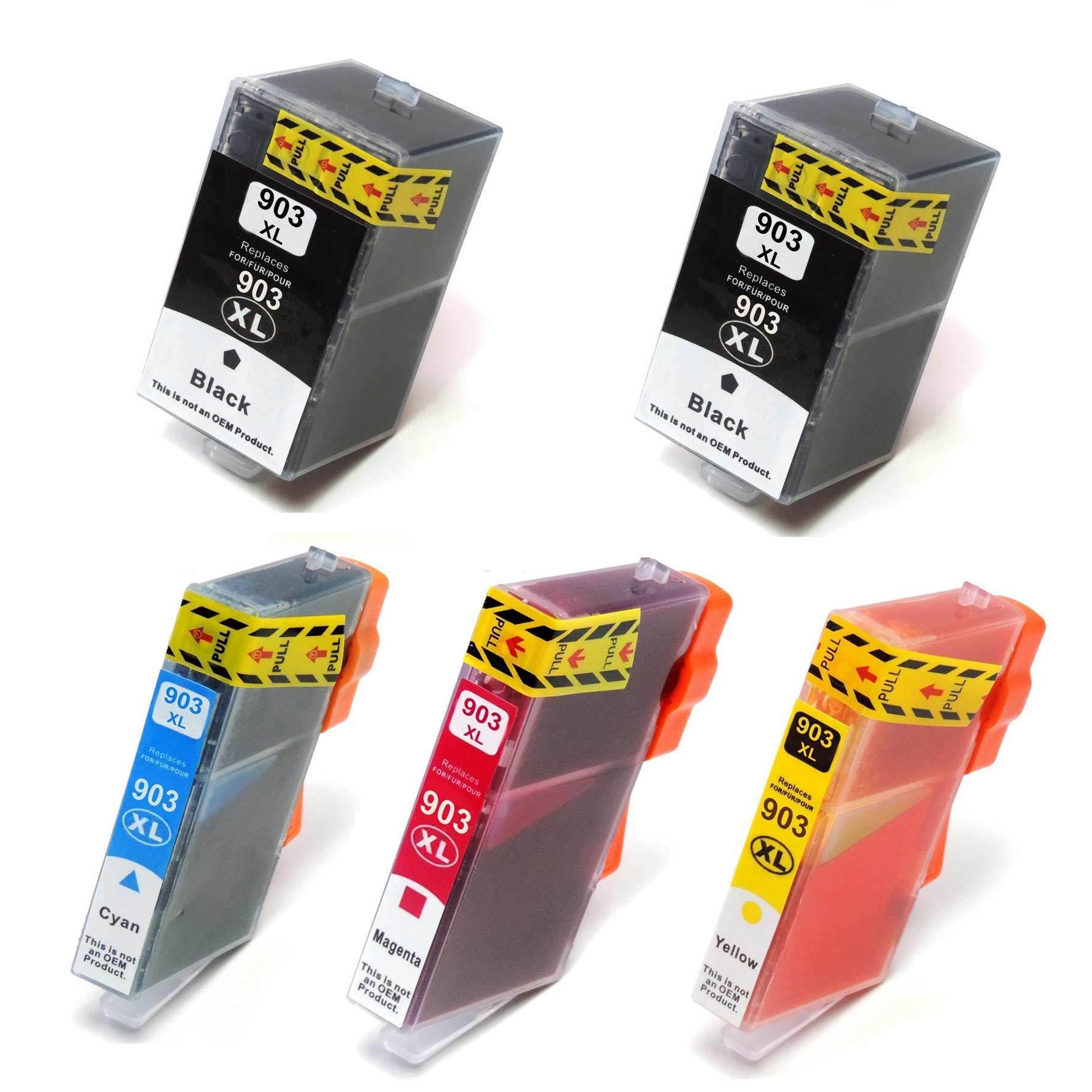Set 5 Cartuse H903XL 2BK/1C/1M/1Y Compatibile cu HP 6860 Aio/ 6960 Aio/ 6970 Aio/6950 Aio / 6971 Aio / 6978 Aio / 6974 Aio / 6979 Aio / 6976 Aio / 6962 Aio / 6961 Aio / 6963 Aio / 6964 Aio / 6965 Aio / 6966 Aio / 6968 Aio