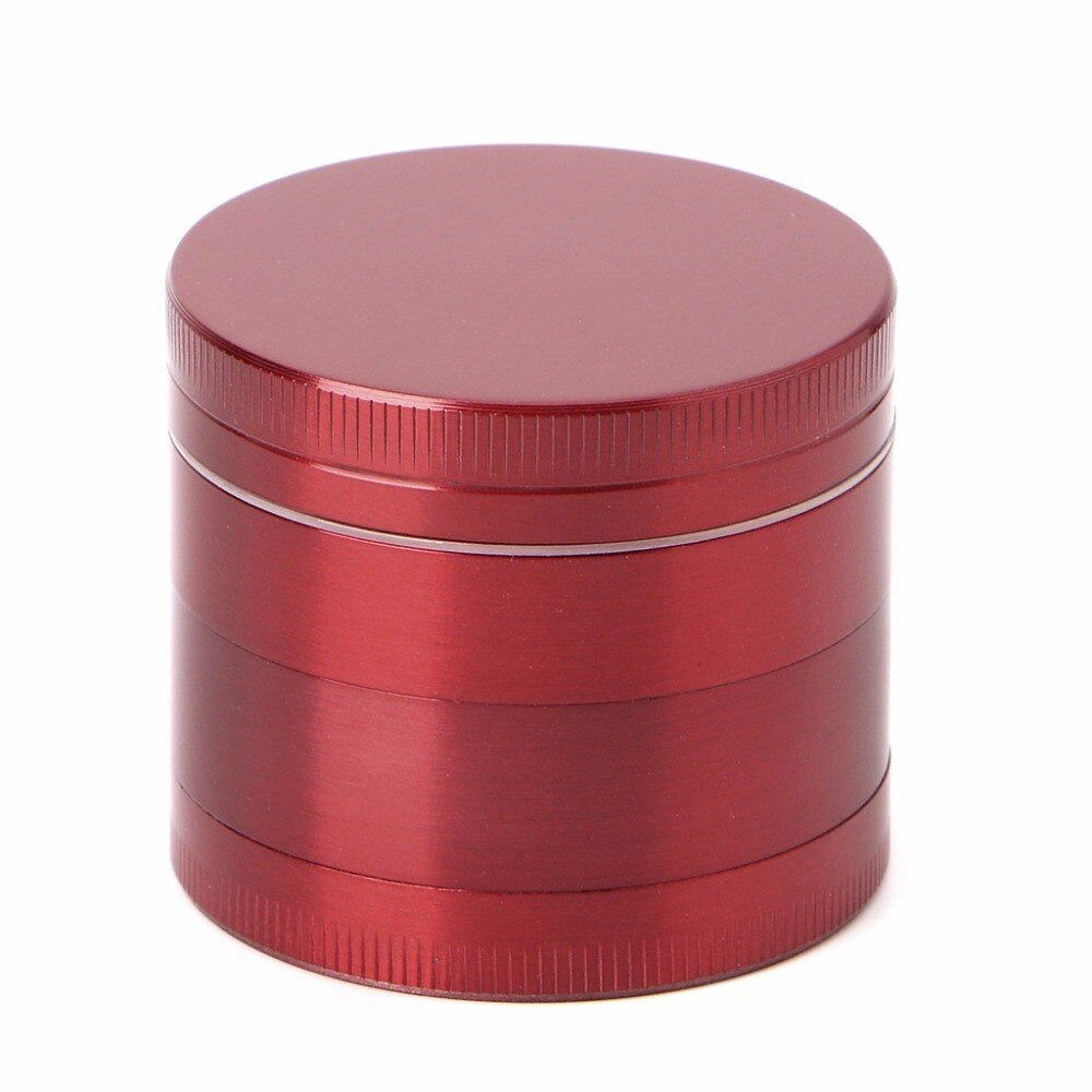 Grinder tutun metalic - 4 compartimente - Rosu