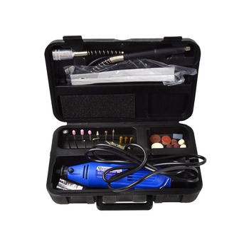 Mini polizor drept set cablu & accesorii, Geko, G81222 Mini polizor drept set cablu & accesorii, Geko, G81222