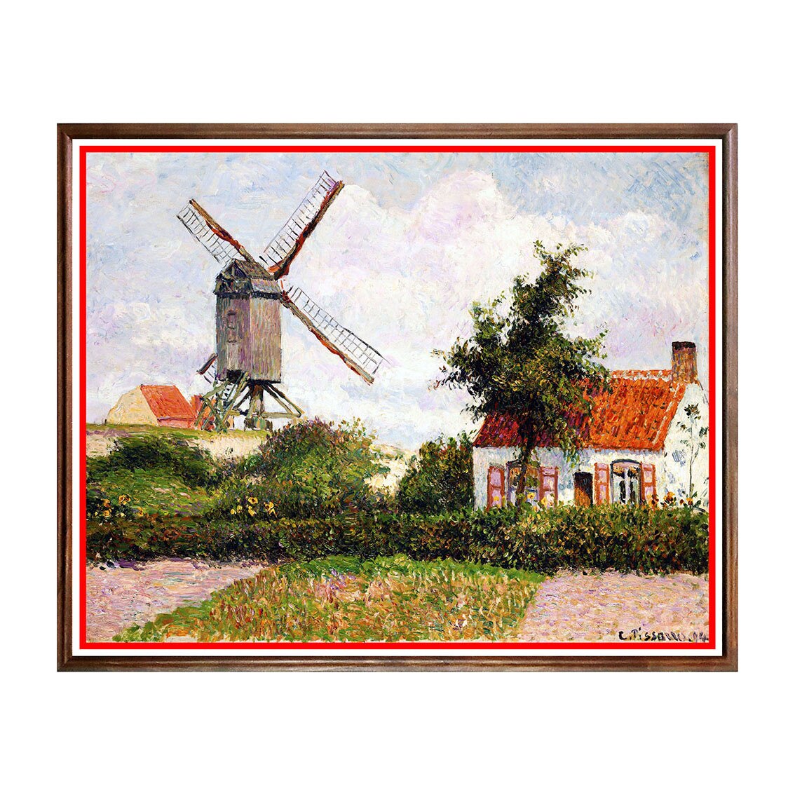 Tablou Poster, Arta Sec. XIX, Camille Pissarro - Mill in Knocke - ASN-015, 40 x 50 cm