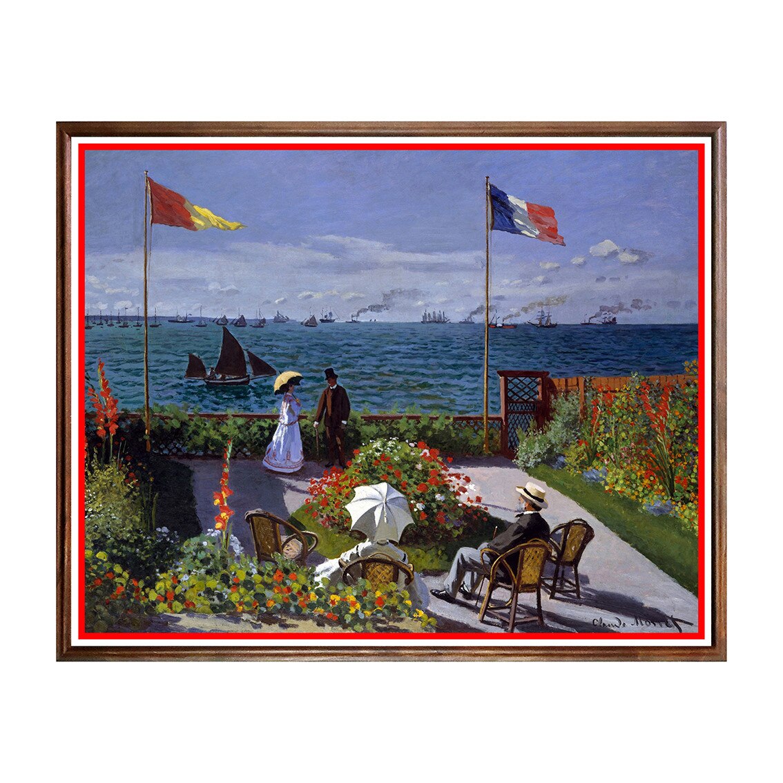 Tablou Poster, Arta Sec. XIX, Claude Monet - Jardin à Sainte-Adresse - ASN-019, 40 x 50 cm