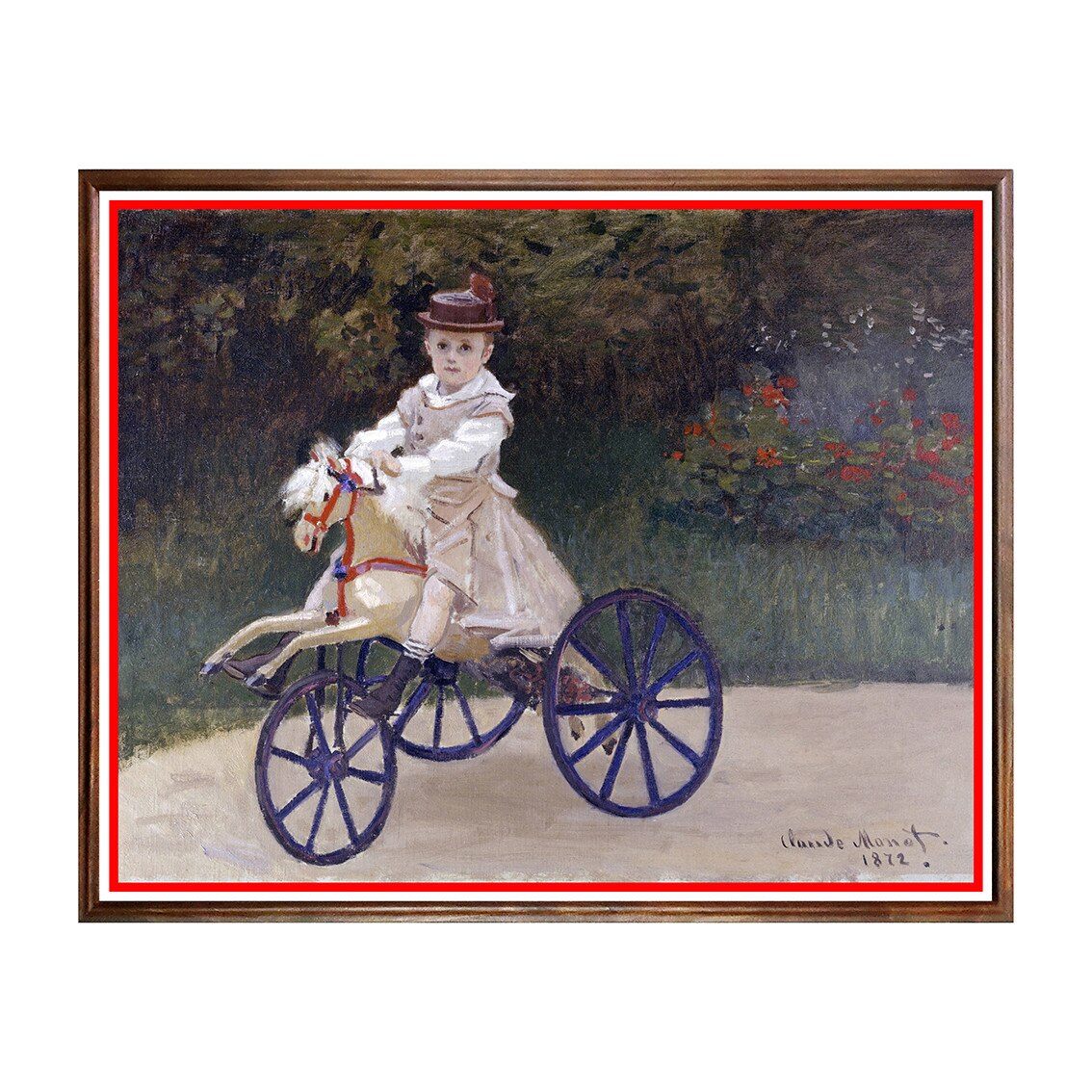 Tablou Poster, Arta Sec. XIX, Claude Monet - Jean Monet on his Hobby Horse - ASN-020, 40 x 50 cm