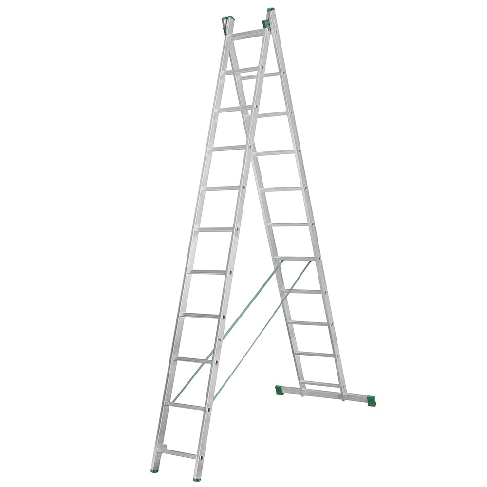 Scara universala cu 2 tronsoane Alverosal 11 trepte Eurostyl, 5.13 m