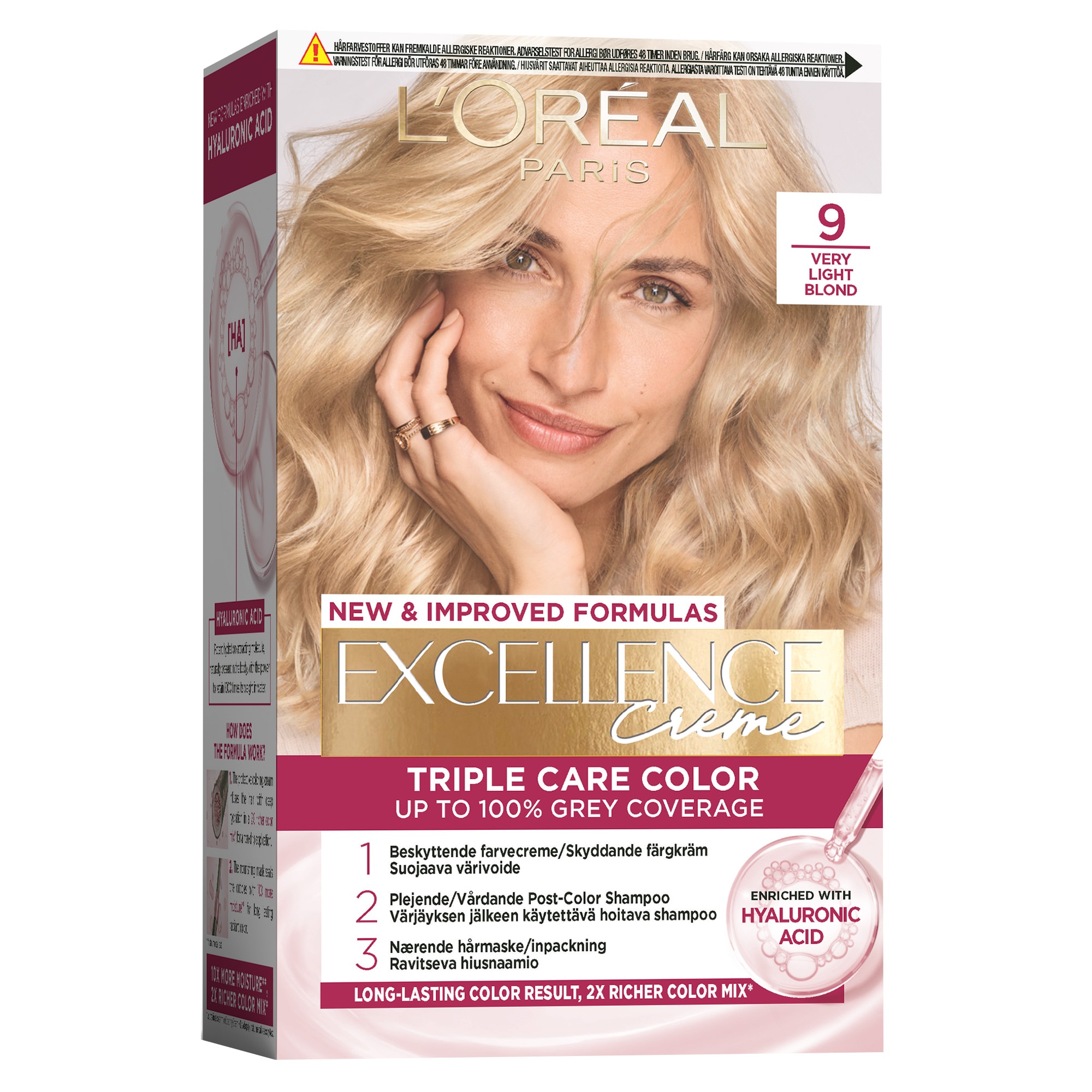 L'OREAL PARIS EXCELLENCE ★５NB × ９★新品未開封 Vopsea de par permanenta cu amoniac L'Oreal Paris Excellence Creme