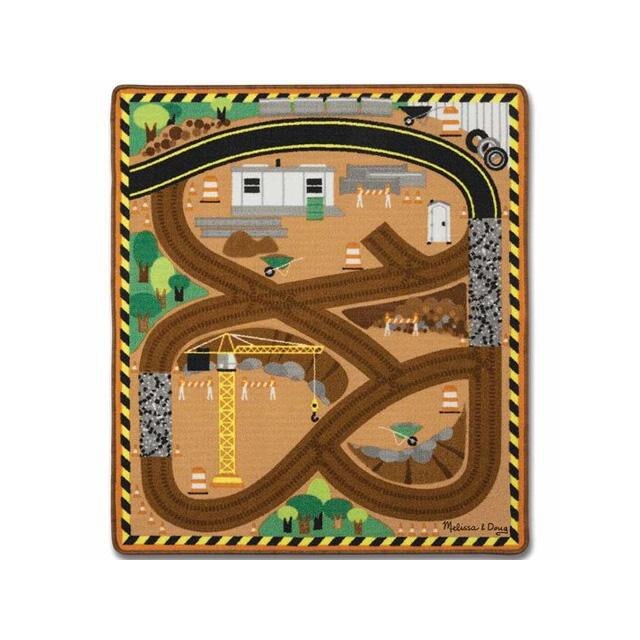 Covor interactiv Melissa &Doug cu masinute din lemn 3 buc