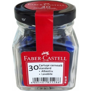 Cartuse Cerneala Faber-Castell, mici, albastre (30 buc/ borcan) Cartuse Cerneala Faber-Castell, mici, albastre (30 buc/ borcan)