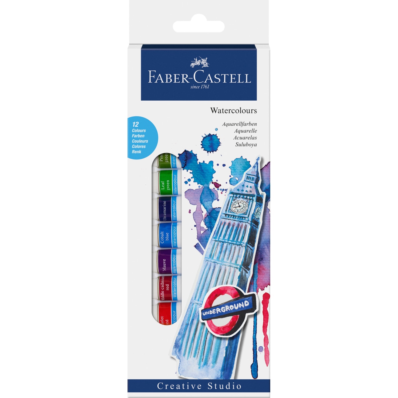 Tempera Faber-Castell, 12 ml, 12 culori/set