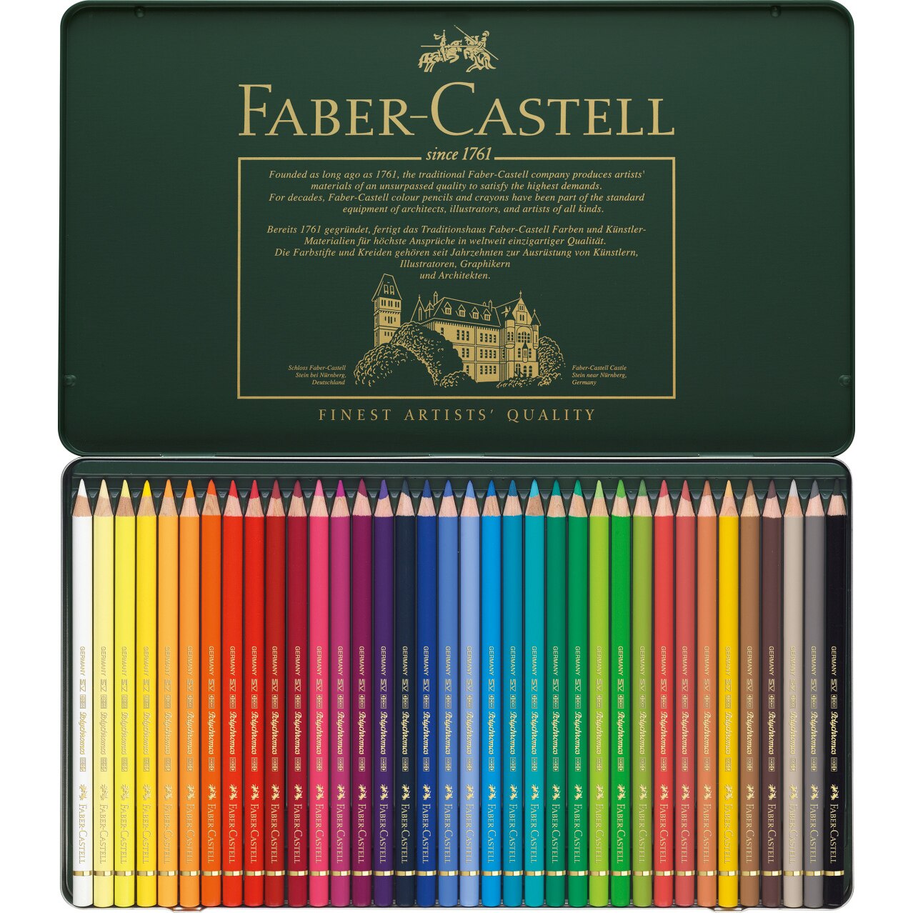 Creioane colorate Faber-Castell, 36 culori, polychromos