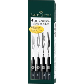 Pitt Artist Pen Faber-Castell (set F, M, S, XS/ 4 buc) Pitt Artist Pen Faber-Castell (set F, M, S, XS/ 4 buc)